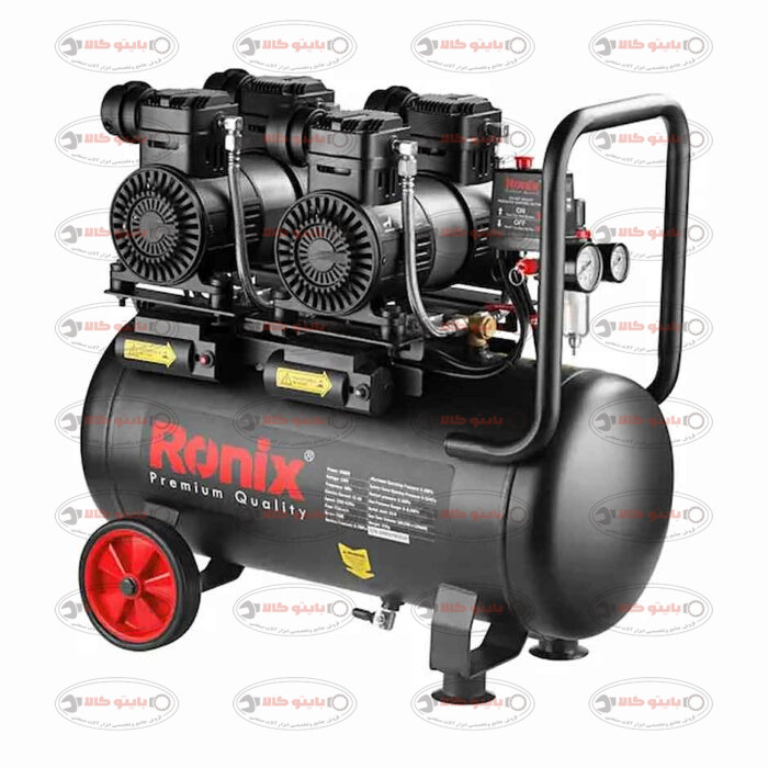 کمپرسور باد سایلنت - 50 لیتری - دو موتوره رونیکس کد: RONIX RC-5013