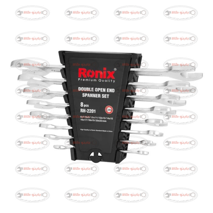 مجموعه 8 عددی آچار دو سر تخت با کیف پارچه ای رونیکس کد: RONIX RH-2201