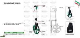 چرخ متر 9999.9-0.1 متر همراه با کوله پشتی اینسایز کد: INSIZE 7145-1