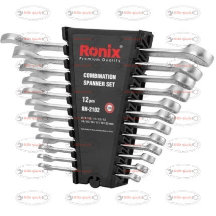 مجموعه 12 عددی آچار یک سر تخت یک سر رینگ رونیکس کد: RONIX RH-2102